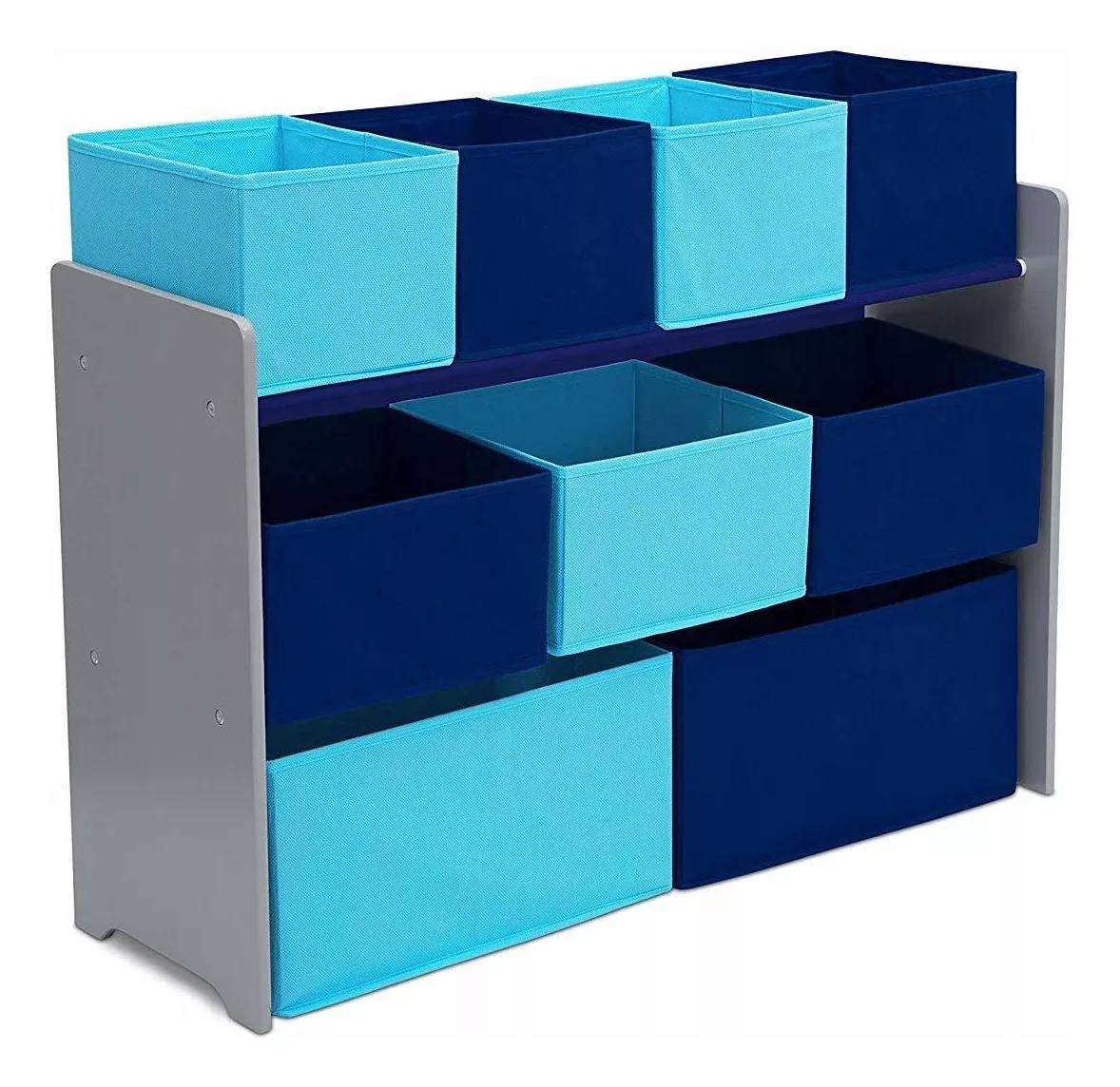 Organizador De Juguetes De Lujo Con Compartimentos De Almacenamiento Múltiples, Gris/azul - Delta Children